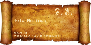 Hold Melinda névjegykártya