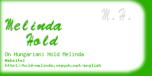 melinda hold business card